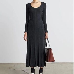 Who What Wear Collection Evelyn Seamed Midi Dress Black Small